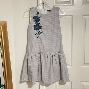 Zara Blue Plaid Gingham Mini Dress (used)